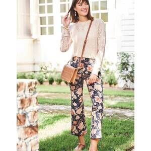 NEW SPARTINA 449 maren kick flare pant in starry nights